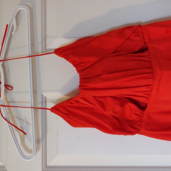 Zara Orange Halter Dress size small - Picture 2 of 4